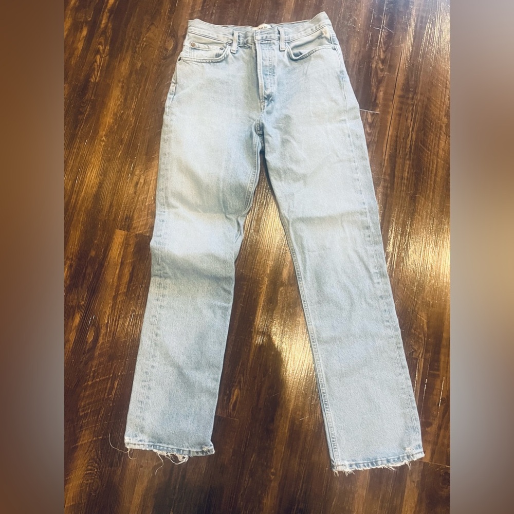 Agolde Light Blue Straight Leg Jeans 26